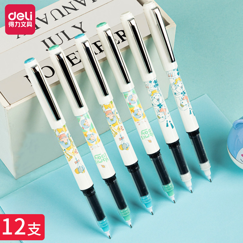 Able Tide Probe Straight Liquid Type Aqueous Ballpoint Pen Black 0 5 Students Aqueous Pen Office Signature Pen Exchangeable core