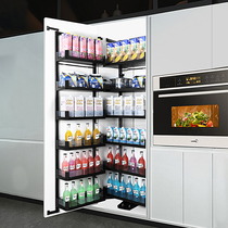 Kitchen cabinet Big Monster High cabinet linkage snack cabinet corner storage basket shallow shelf aluminum alloy damping