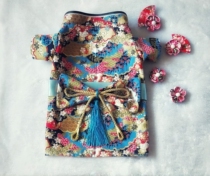 Hairless cat clothes Sphinx custom kimono German pet dog spring and summer new dress cotton micro-service private shop