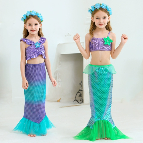 Детский купальник для принцессы для раннего возраста, юбка, крой «рыбий хвост»