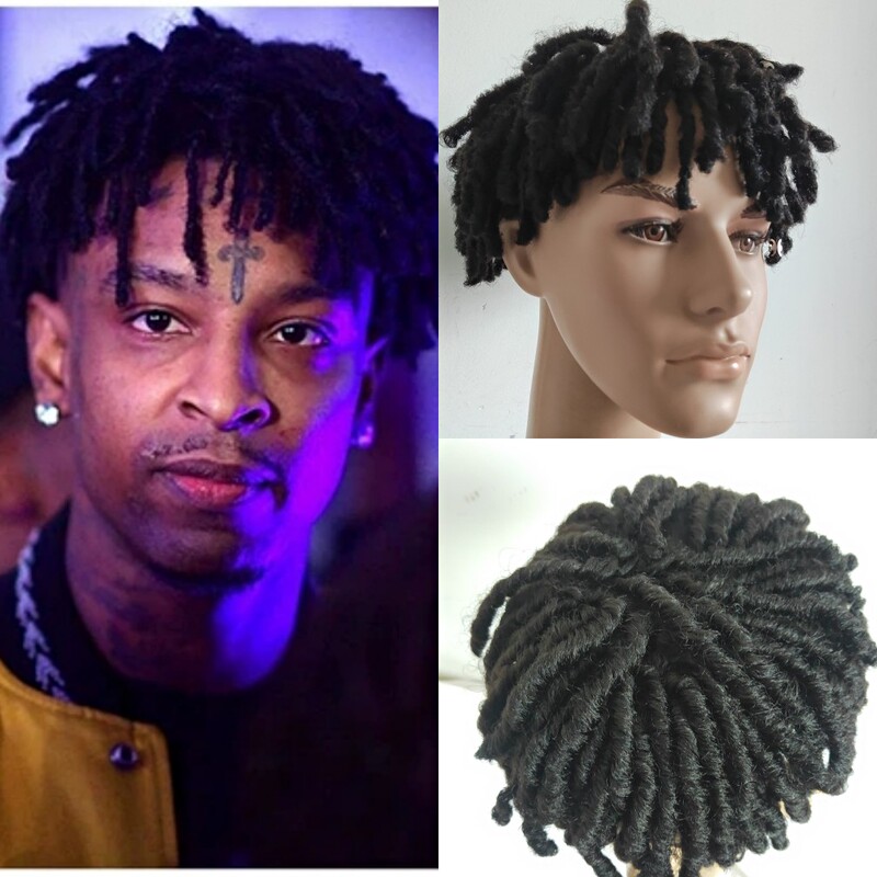 21 Savage Style Black Dreadlock Wig Hat, Ready-To-Wear Hairpiece, Hip-Hop Singer Hairstyle, Everyday Look