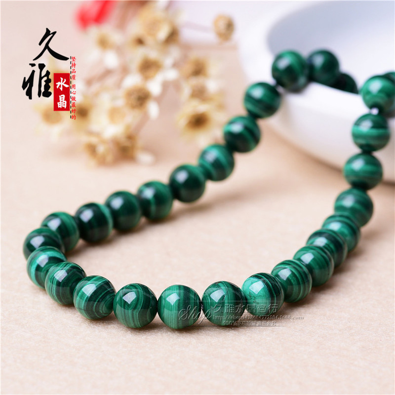 Natural Green Malachite Raw Stone Bracelet for Women, Fine Double-Circle Small Crystal Fortune Bracelet, Gemstone Gift for Husband