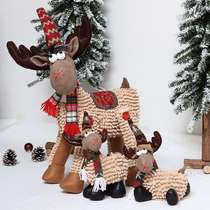 Sandbag Christmas elk plush puppet doll home soft dress cute gift gift gift Christmas decorations