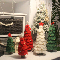 Wool felt Christmas elk Christmas tree old man wooden ornaments Christmas decorations home desktop gifts simple