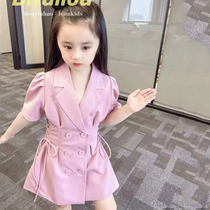 Girls dress for dress and summer clothes 2022 new small baby foreign air princess dress Childrens temperamental little fragrant wind suit skirt