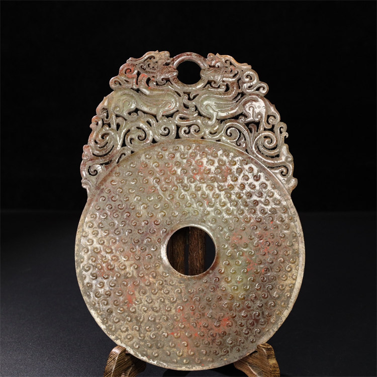 黄玉龍紋玉珩 和田玉 古玉 古玉擺件 中国古玩 中国美術 唐物骨董 G2 黄玉龍紋玉珩 和田玉 古玉 古玉擺件 中国古玩 中国美術 唐物骨董 G2