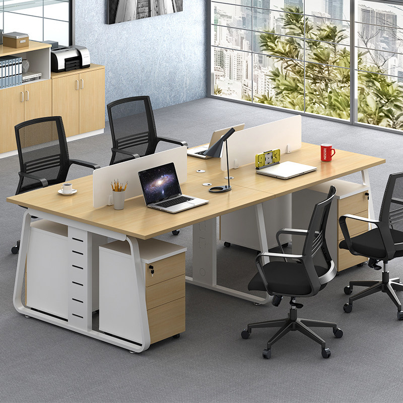 Shanghai Furniture Staff Desk Brief Modern Folding Screen Combined Employee Bits Holder Computer Desk Chair
