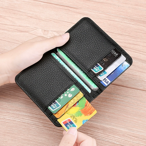 Универсальный ремень для водительских прав, вместительный и большой ультратонкий маленький картхолдер, из натуральной кожи