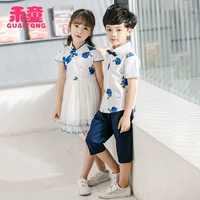 Mẫu giáo vườn quần áo mùa hè mùa hè ngắn- tay tiểu học đồng phục bộ trẻ em lớp quần áo tốt nghiệp ảnh quần áo tùy chỉnh shop trẻ em