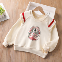 Girls sweatshirt 2022 new spring clothing teenage girl child great boy spring autumn foreign air college wind spring pure cotton blouse