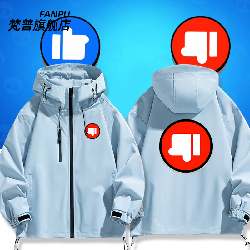 Brawl Stars Zeus Red Thumb Game Peripheral Jacket Coat Unisex Autumn Winter Windbreaker Brawl Stars Zeus Red Thumb Game Peripheral Jacket Coat Unisex Autumn Winter Windbreaker