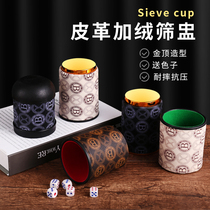 Bar KTV dice Rindersieve Suit Creative Leather screen for shitty chic gushed silenced leather color flush muted