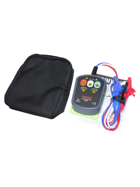 Sanwa Ks1 Contact Phase Sequence Meter Phase Loss Reverse Phase Three-Phase Ac Detector Live Wire Identification Measurement