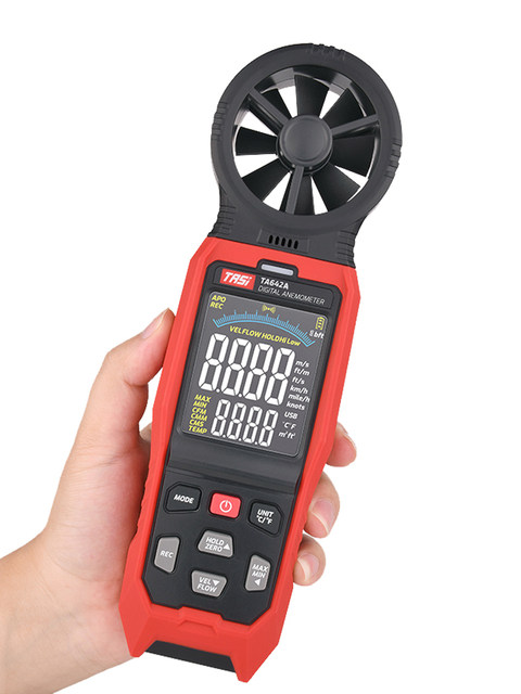 Tyans all-in-one handheld digital anemometer wind speed and volume air flow meter TA642A/B/C meteorology