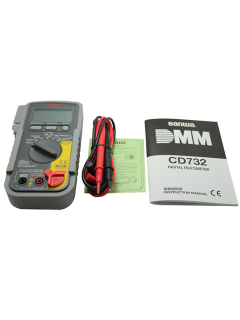 Sanwa Cd732 Imported High-Precision Digital Multimeter, Burn-Proof Electrician's Automatic Range Multi-Purpose Universal Meter