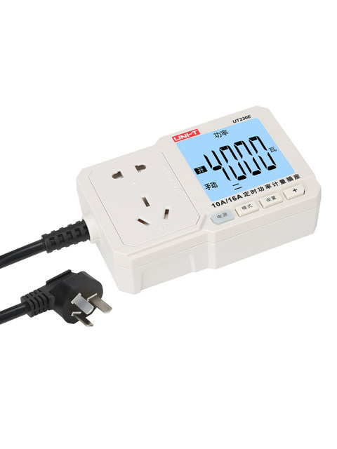 Uliide Ut230E Industrial Timing 16A Power Measurement Socket 4000W Air Conditioning Appliance Monitoring Tester