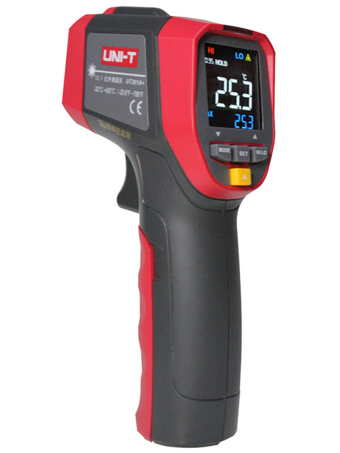 Unilide Ut301A+302A+303A+ High-Precision Color Screen Infrared Thermometer for Oil Temperature and Water Temperature Measurement 800 ℃
