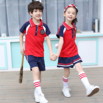  School uniform set Primary school students first grade spring and autumn clothes Childrens class clothes sports three-piece kindergarten garden clothes Summer season