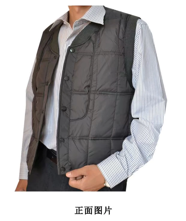 Áo vest nam trung niên dày nam trung niên xuống cotton lụa cotton vest cha vest áo ba lỗ tập gym nam
