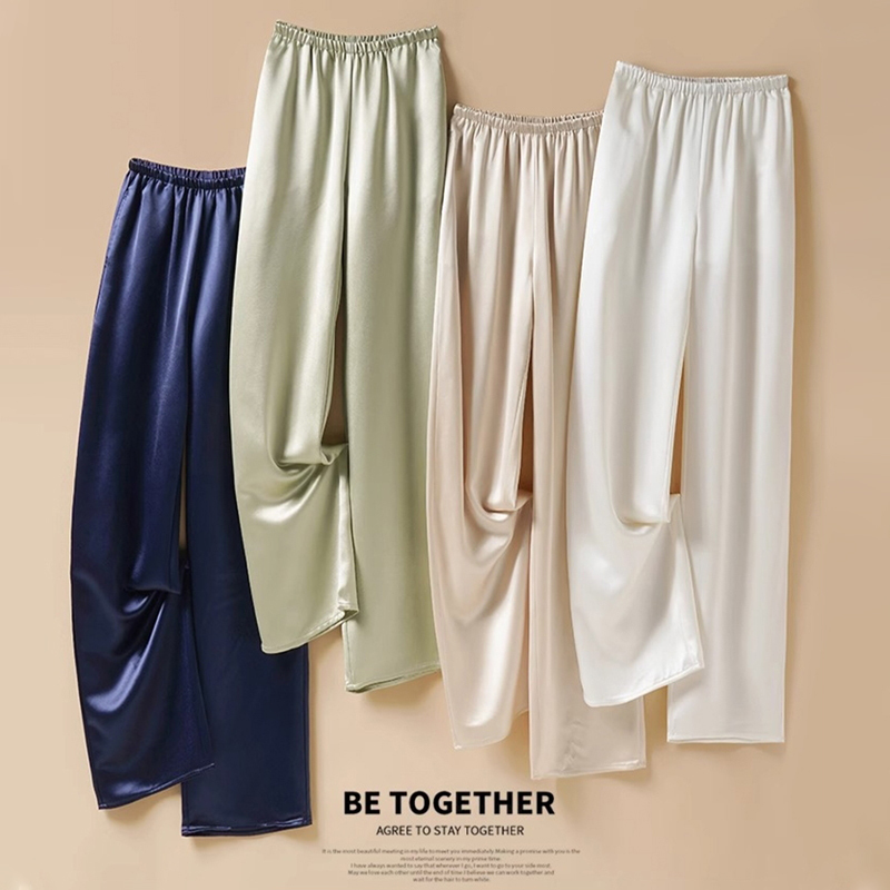 Triacetate Wide-Leg Pants for Women, Summer Thin Silk Satin Pants, 2026 New Ice Silk Straight-Leg Pants, Casual Long Pants Triacetate Wide-Leg Pants for Women, Summer Thin Silk Satin Pants, 2026 New Ice Silk Straight-Leg Pants, Casual Long Pants