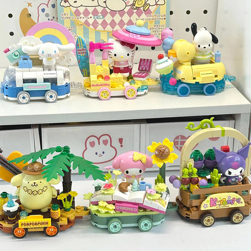 Keeppley Sanrio Float Parade Kuromi Mini Building Block Car Girls' Toy Gift