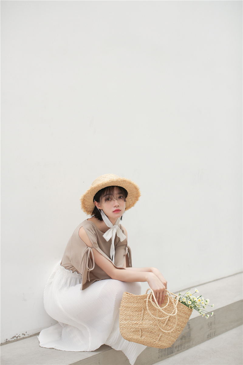 VK旗艦店 韓系雪紡百搭學院風襯衫短袖上衣