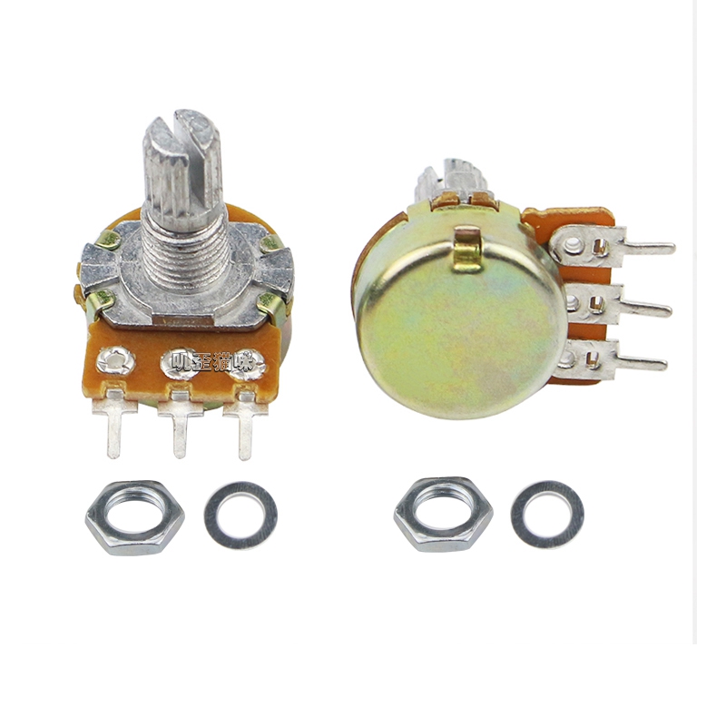 15mm B1K B10K B10K Single 3 - foot Potentiometer with nut gasket