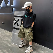 Children polo shirt summer boys childrens clothing cotton middle and big children short sleeve Korean version of fried street coat 2021 new T-shirt