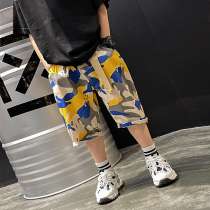 Boys Pants Tide Brand Capri pants Childrens Fashion Shorts Childrens Clothing Western Children 2021 New Handsome Middle Pants