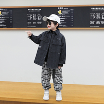 Childrens denim cotton padded clothing thickened autumn and winter 2020 new boys autumn cotton coat