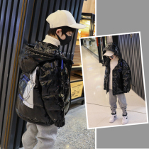 Boy colorful bright face down jacket children 2020 new foreign style winter clothes thick Child brand childrens clothing no wash