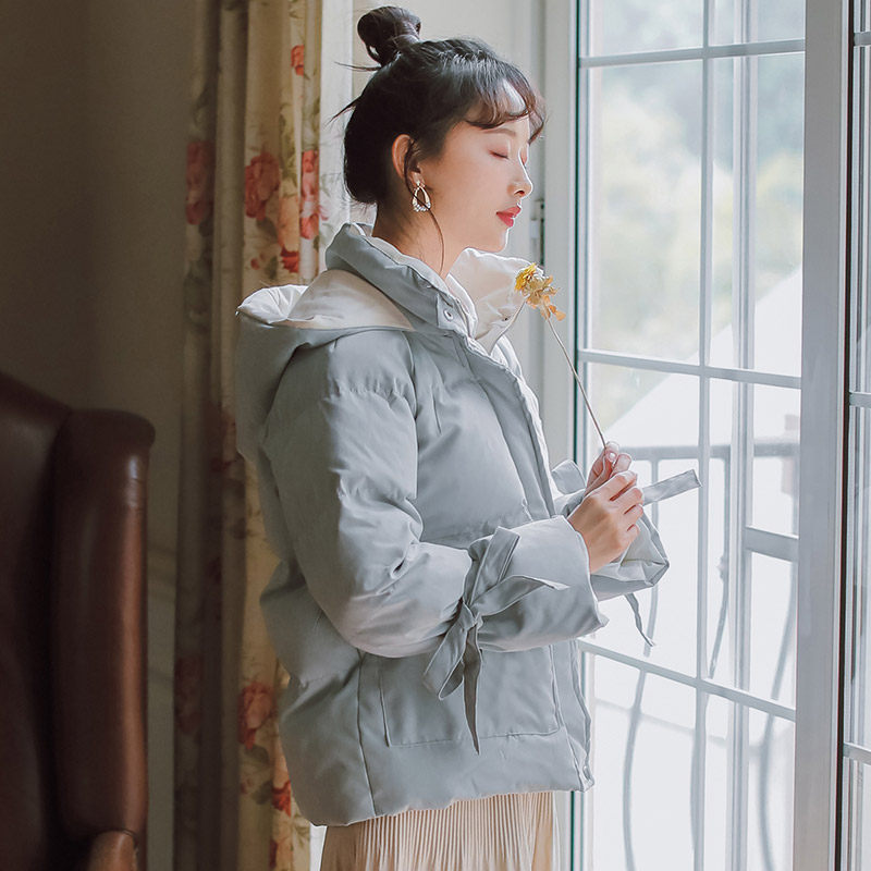 Bread clothing Korean version loose female ins Hong Kong style short section small students winter 2020 new cotton padded clothes