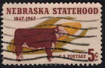 United States Postage Stamp 1967 Nebraska Letter Sales Stamp Single