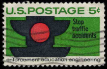 United States Postage Stamp 1965 Traffic Safety Letter Sales Stamp Single