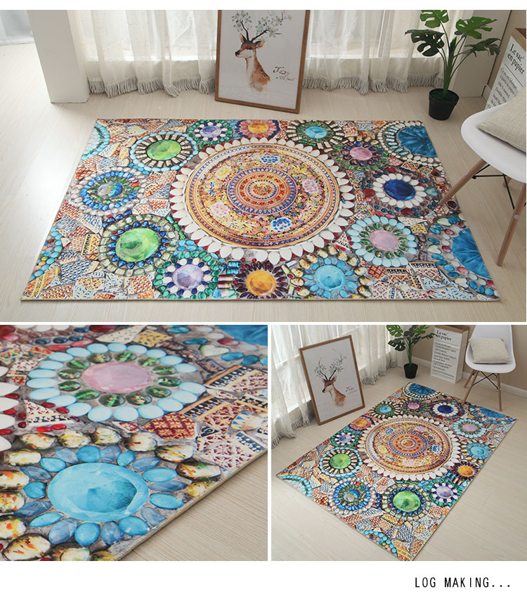 Creative Bắc Âu châu Âu tối giản hiện đại phòng khách thảm pad phòng ngủ cạnh giường ngủ sofa thảm bảng nhà rửa - Thảm thảm trải sàn cho bé
