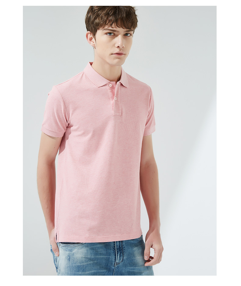 MAXWIN Ma Weixia áo thun nam tay ngắn màu rắn POLO áo sơ mi công sở cotton giản dị ve áo sơ mi nam áo phông có cổ