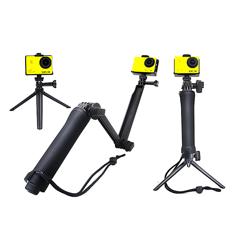 SJ4000SJ7000 motion camera three-way adjustment arm three-way bracket handle tripod camera selfie stick