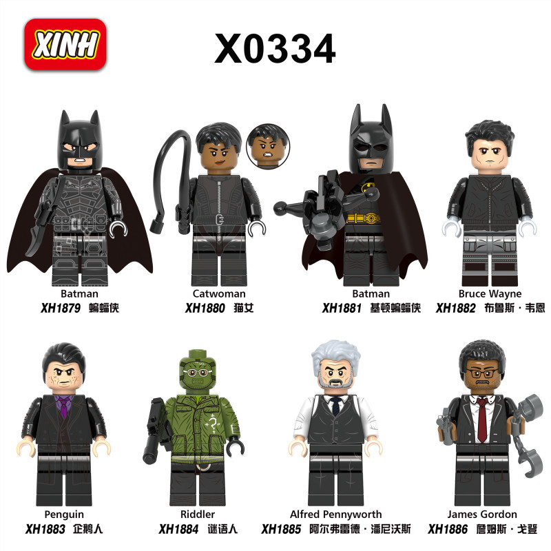 Xinhong X0334 Superhero Batman Catwoman Riddler Penguin Man Building Block Figure Toy Model