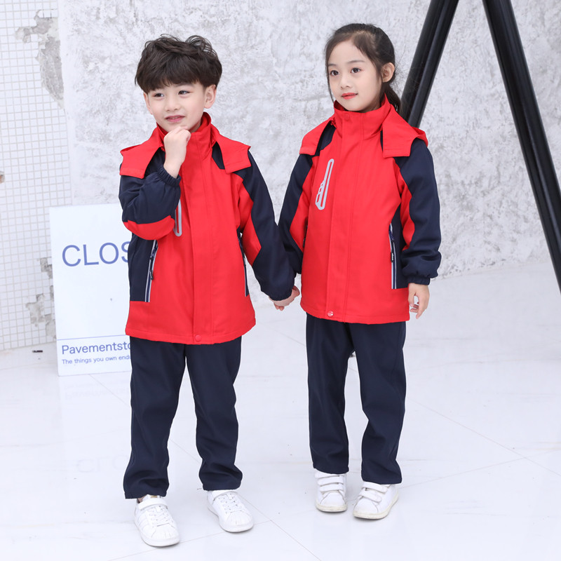 School uniforms for elementary school students, three sets of winter classes for junior high school students sportswear kindergarten garden suit for autumn and winter suits-Taobao