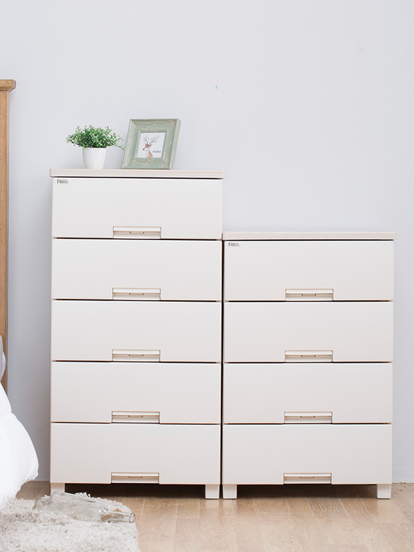 Japanese Tenma Co., Ltd. Storage Cabinet Plastic Drawer-Type Wardrobe Closet Storage Organizer Five-Drawer Cabinet