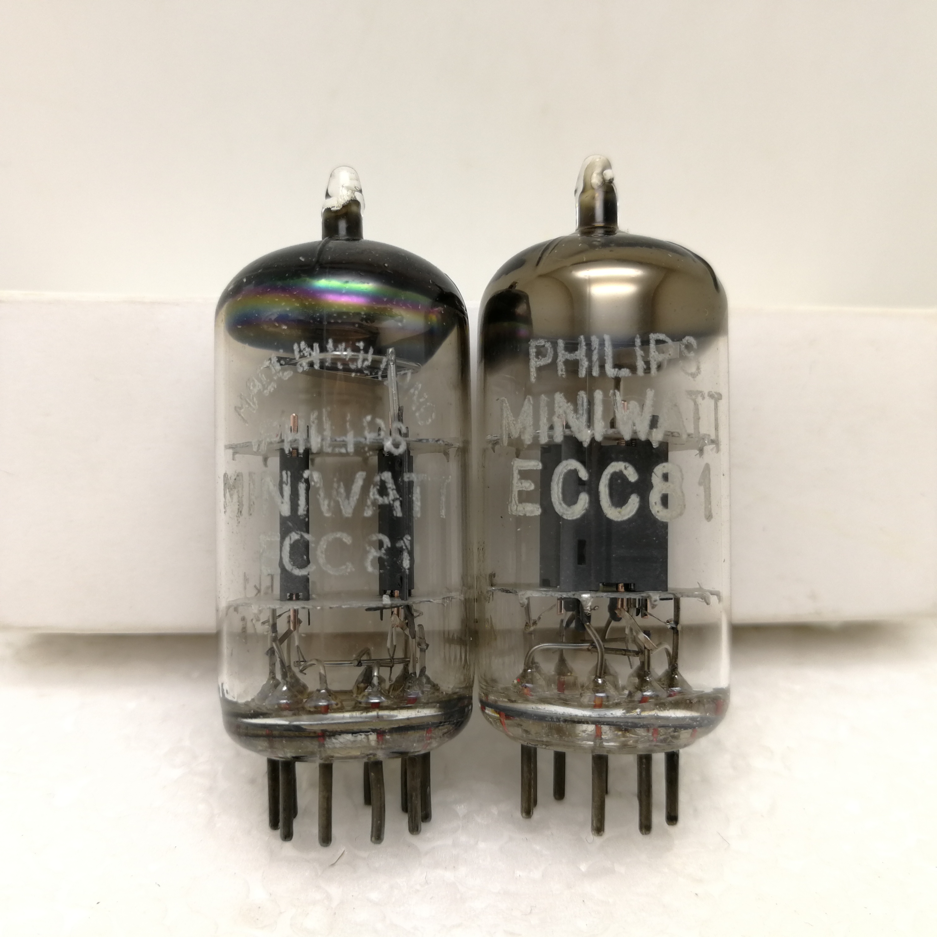 D ring iron flake new Dutch Philips ECC81 12AT7 6201 ECC801S vacuum tube