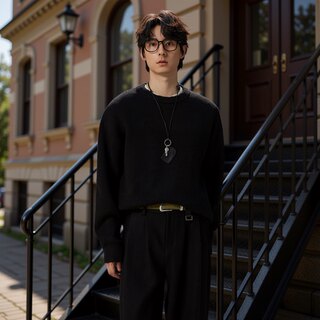 W2x casual autumn and winter double-sided woolen sweater sweater men's winter bottoming shirt thickened men's inner wear trendy