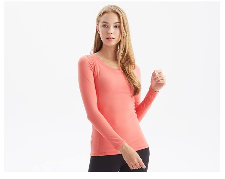 ENAIER quần áo yoga chuyên nghiệp dành cho nữ thể thao chạy áo thun dài tay Slim co giãn thấm mồ hôi và quần áo thể dục nhanh khô áo thun nam thể thao