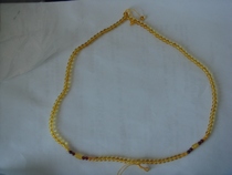 Amber Necklace Jin Po Beswax Diameter 4mm Long 540mm 5 90g genuine A physical shot