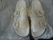 South Korea imported ladies fashion Lace Diamond slippers 245mm spot physical shooting