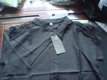 Womens black embroidered vest a XL code special processing spot physical shooting