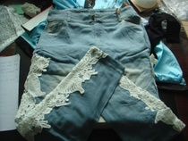 Clearance one fold for womens jeans a S-size spot shot 28 yuan