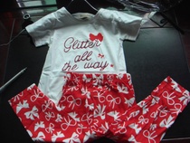 Cotton childrens short-sleeved round-neck T-shirt a pair of trousers a spot set of clearance at a loss for sale