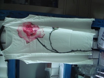 Long cotton printed vest big hem spot physical shooting clearance at a loss price of 45 yuan