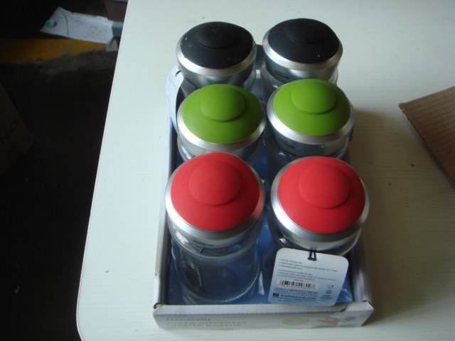 Canada Trudeau glass seasoning sugar jars Damp Silicone Lid Creative Sugar Jars Original spot